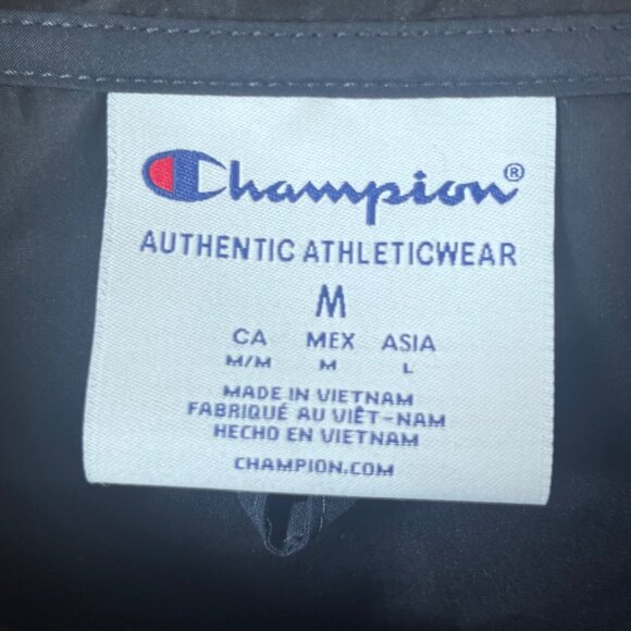 Champion Authentic Activewear Pullover Hoodie Jacket Mens Medium Black - Picture 9 of 11
